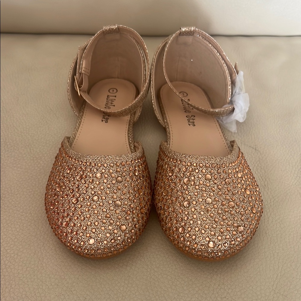 Sparkling Gold Little Star Shoes